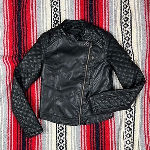 Bethany Mota Faux Leather Bomber | Small